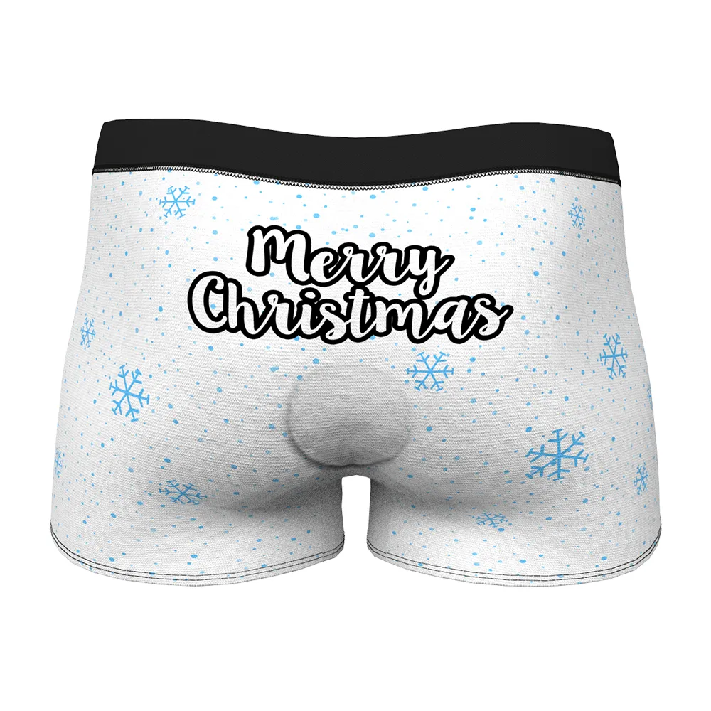 Christmas Gifts,Custom Face Men's Christmas Underwear Face On Body Boxers