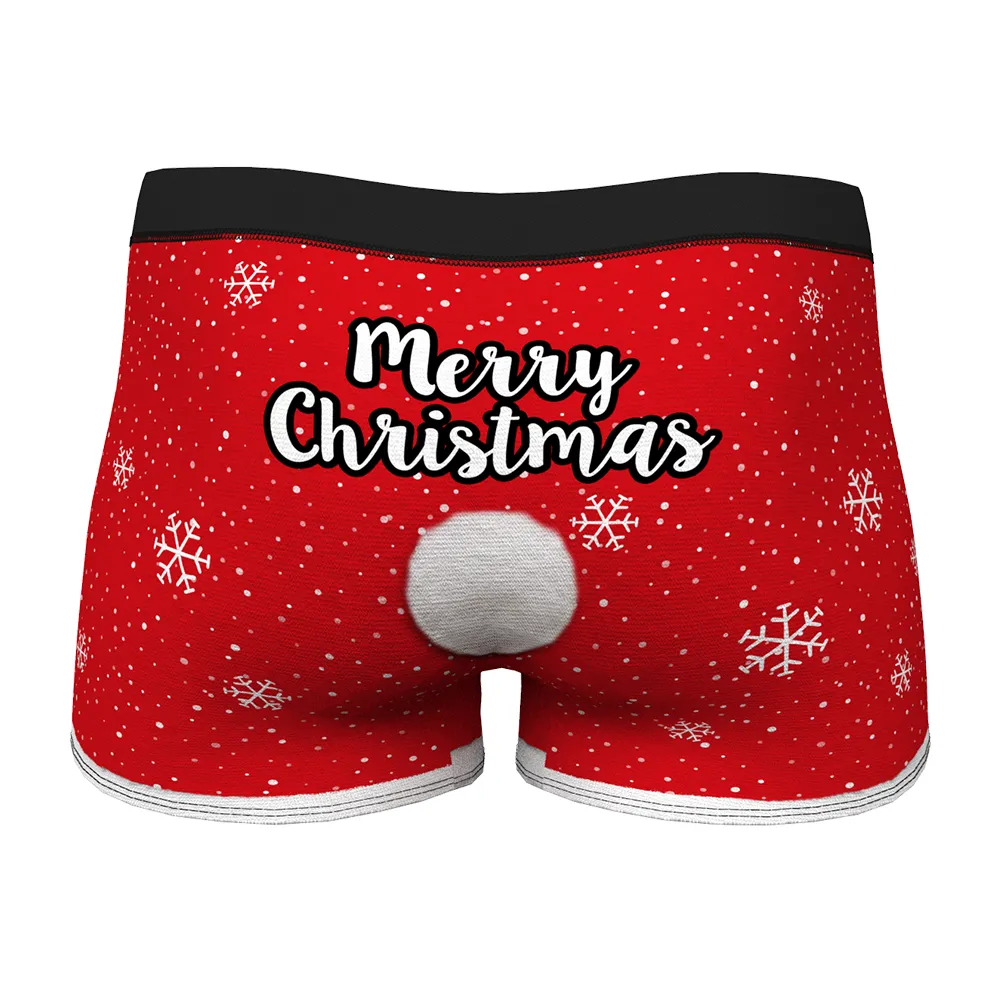Christmas Gifts,Custom Face Men's Christmas Underwear Face On Body Boxers