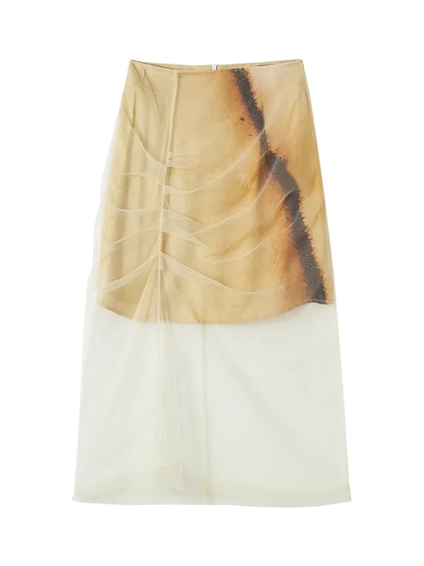 Ciffon Sheer Gradation Darpe Nichi Skirt
