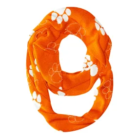 Clemson Tigers Repeat Logo Game Day Collegiate Women Light Weight Ultra Soft Infinity Scarf by Vive La Fete