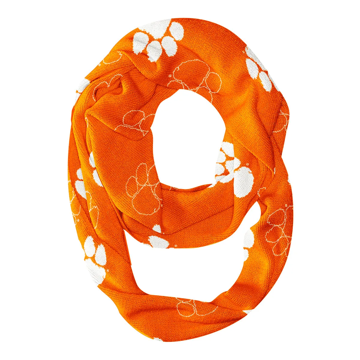 Clemson Tigers Repeat Logo Game Day Collegiate Women Light Weight Ultra Soft Infinity Scarf by Vive La Fete