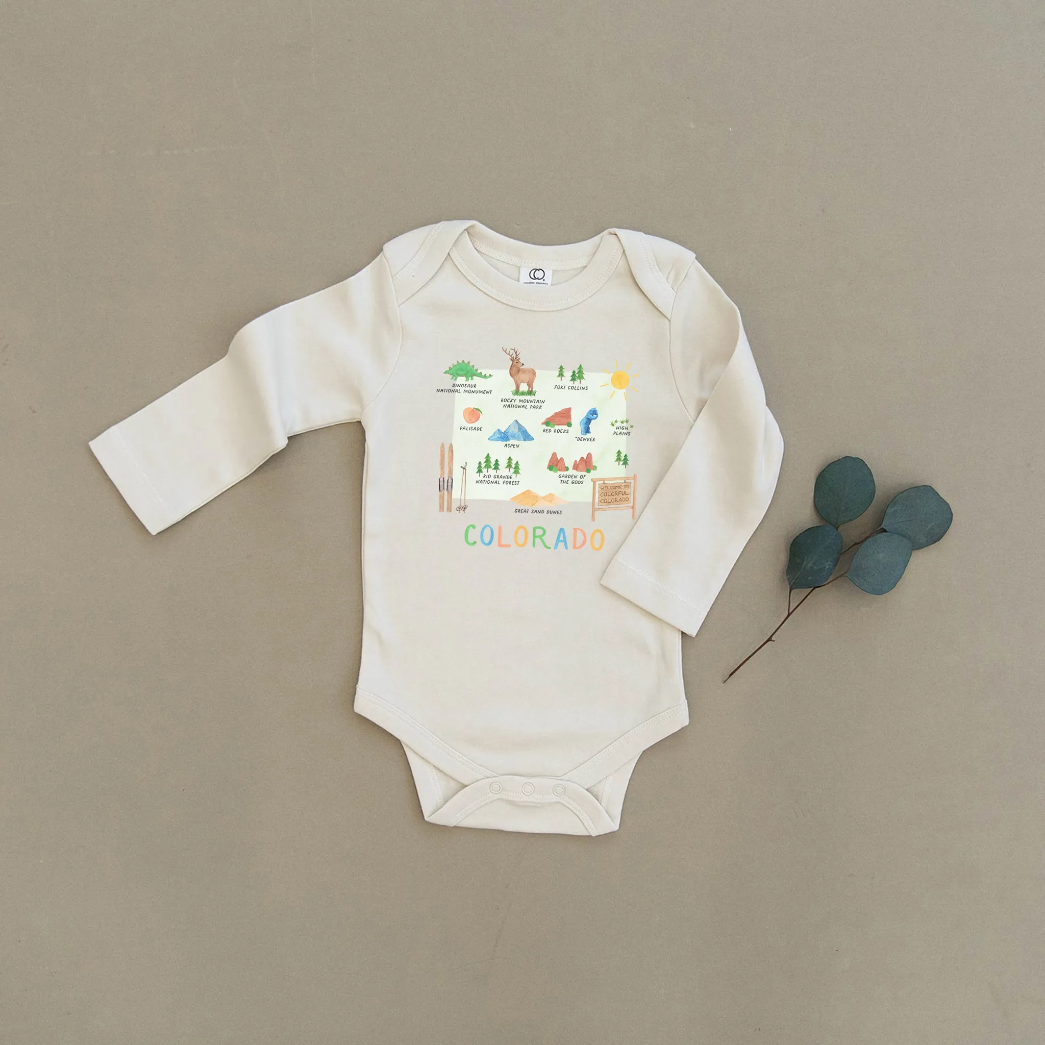 Colorado Map Organic Baby Onesie®