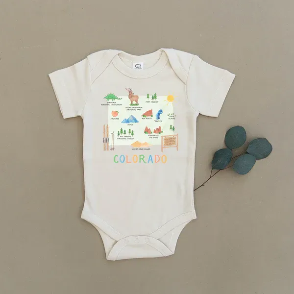 Colorado Map Organic Baby Onesie®