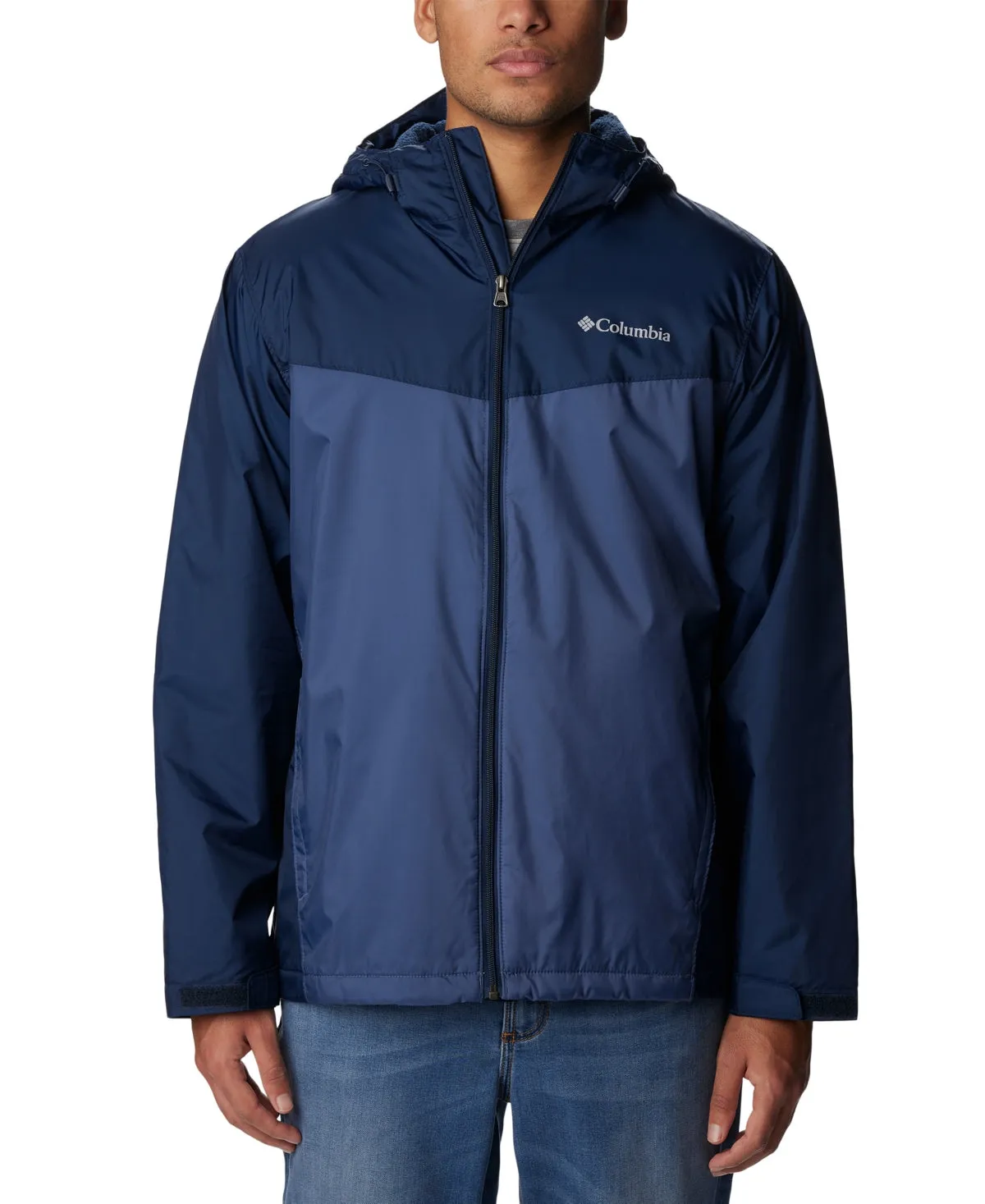 Columbia Men's Glennaker Sherpa Lined Coat Jacket Navy Blue Medium