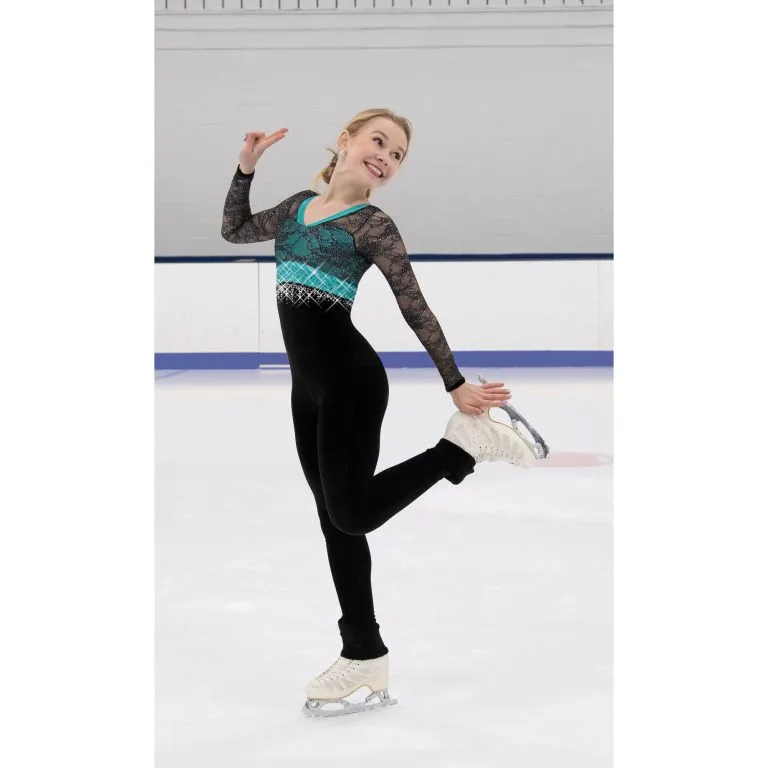 Competition Figure Skating Ice Crystals 1-Piece