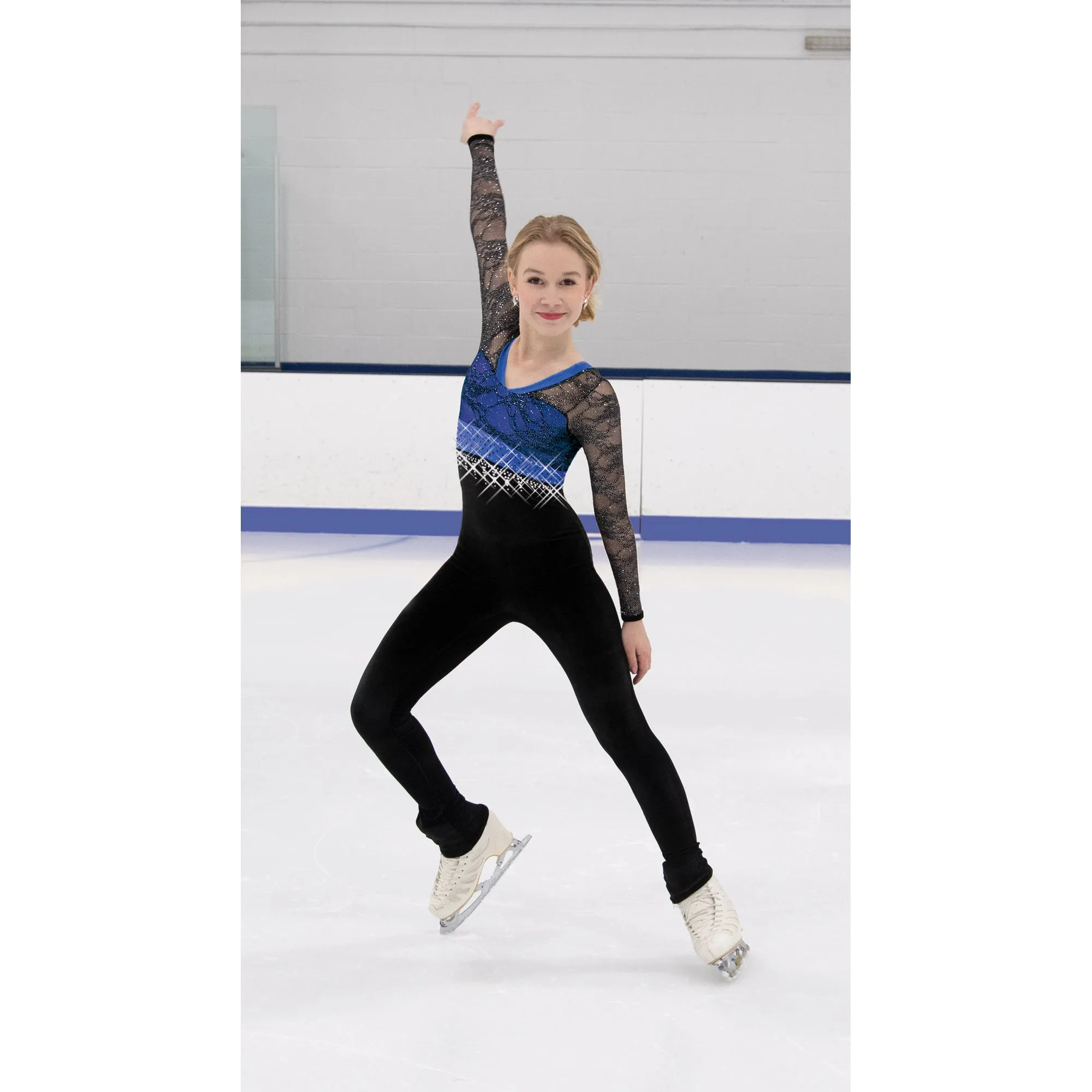 Competition Figure Skating Ice Crystals 1-Piece