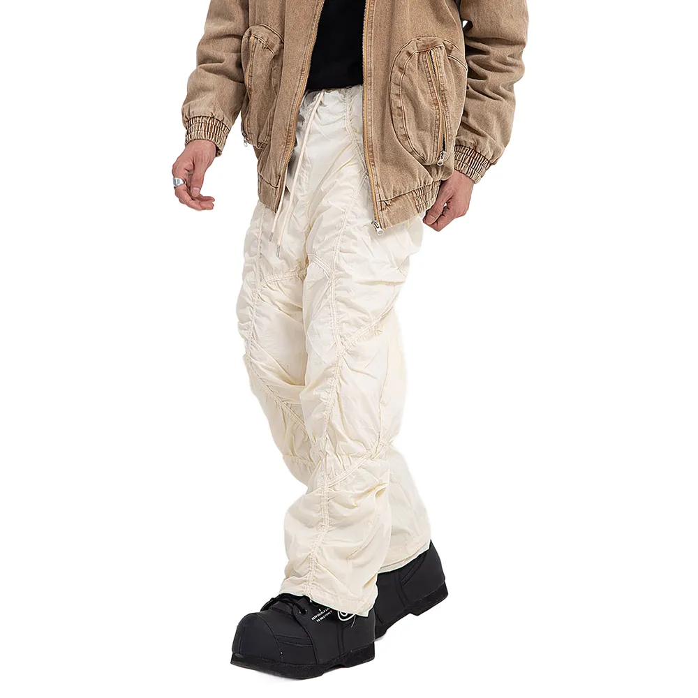 'Concept' Shirred Nylon Parachute Pants