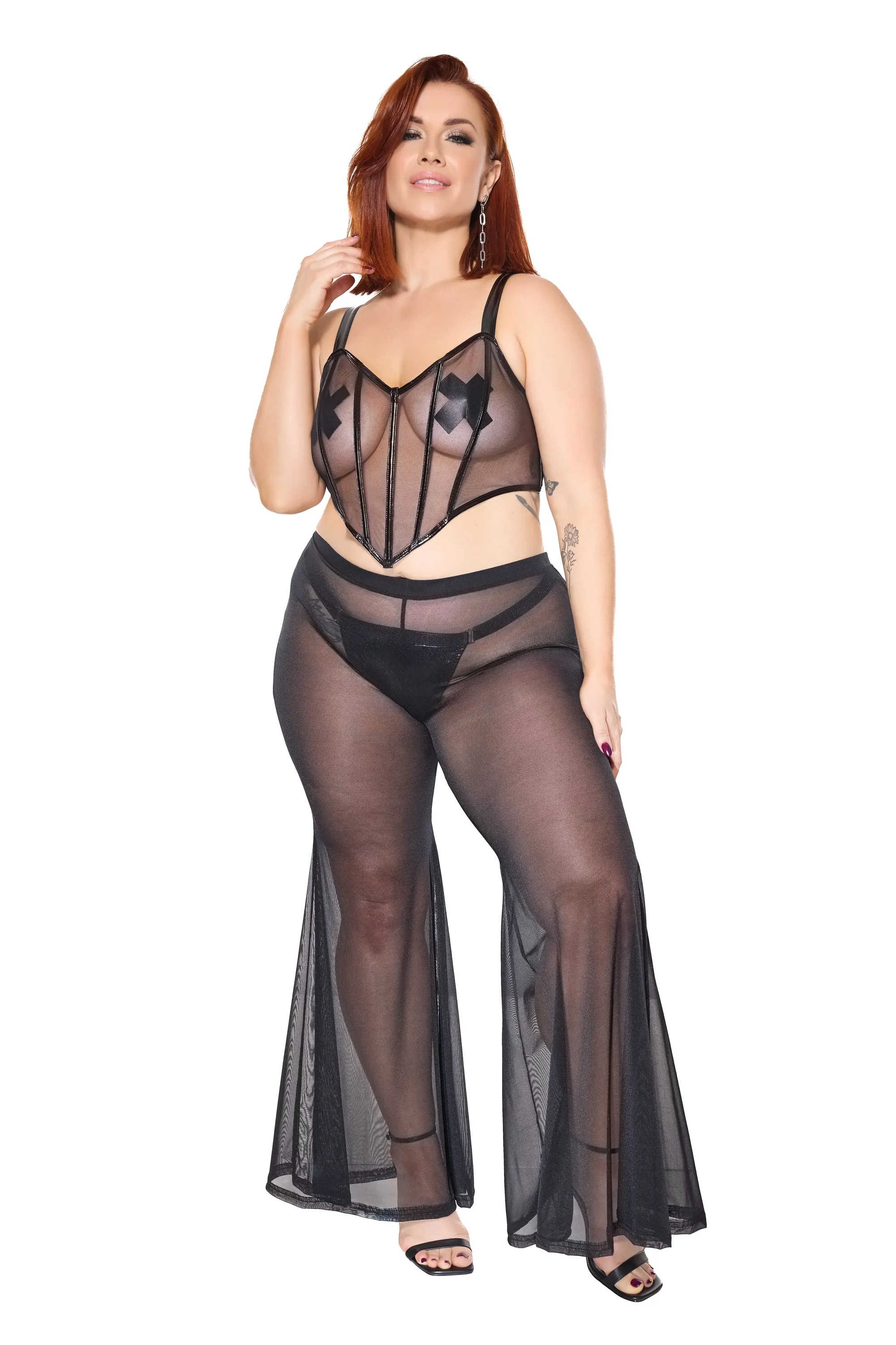 Coquette - Mesh Pants - BLACK - 24211