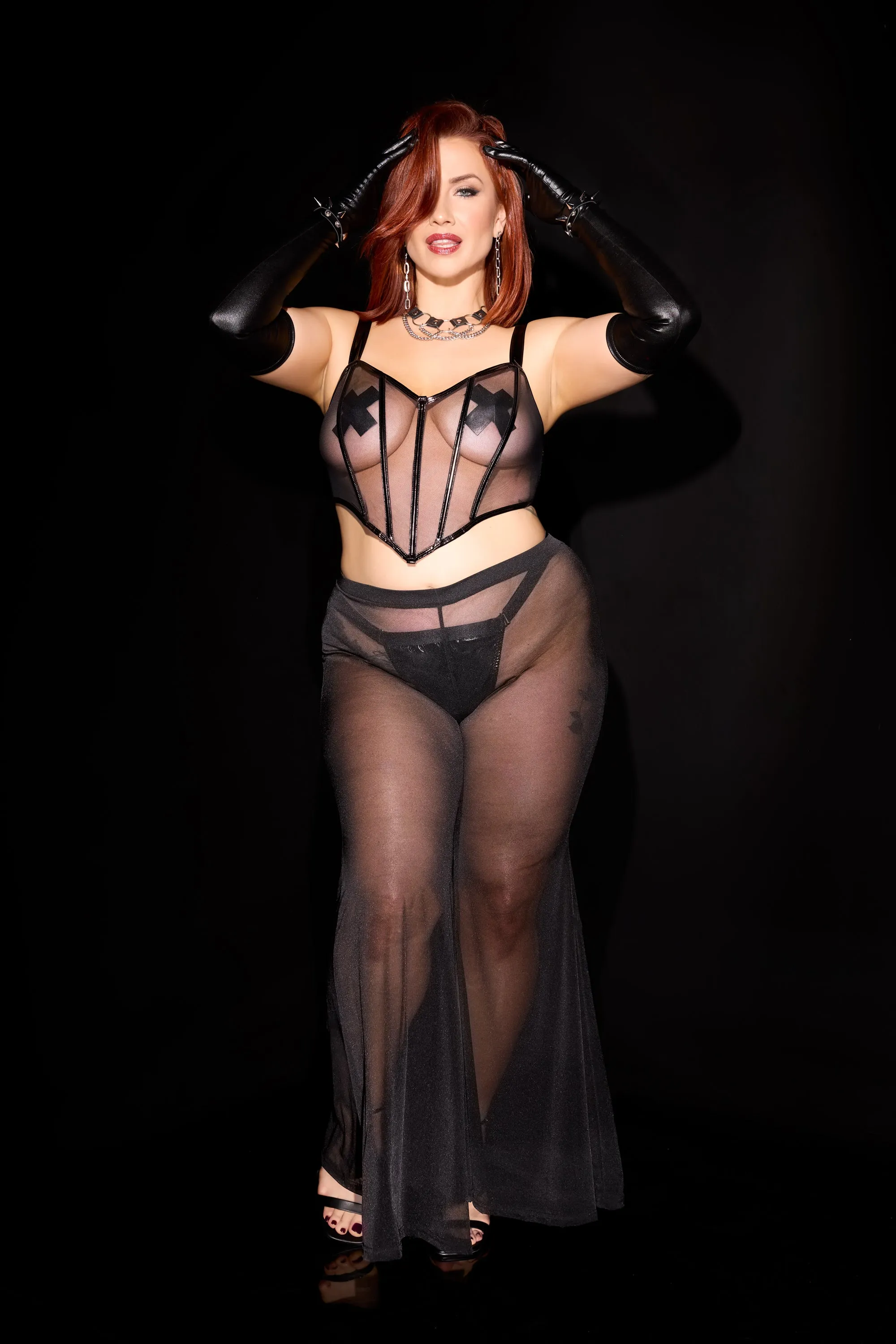 Coquette - Mesh Pants - BLACK - 24211