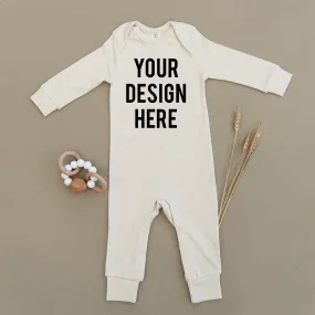 Custom Design Organic Baby Playsuit