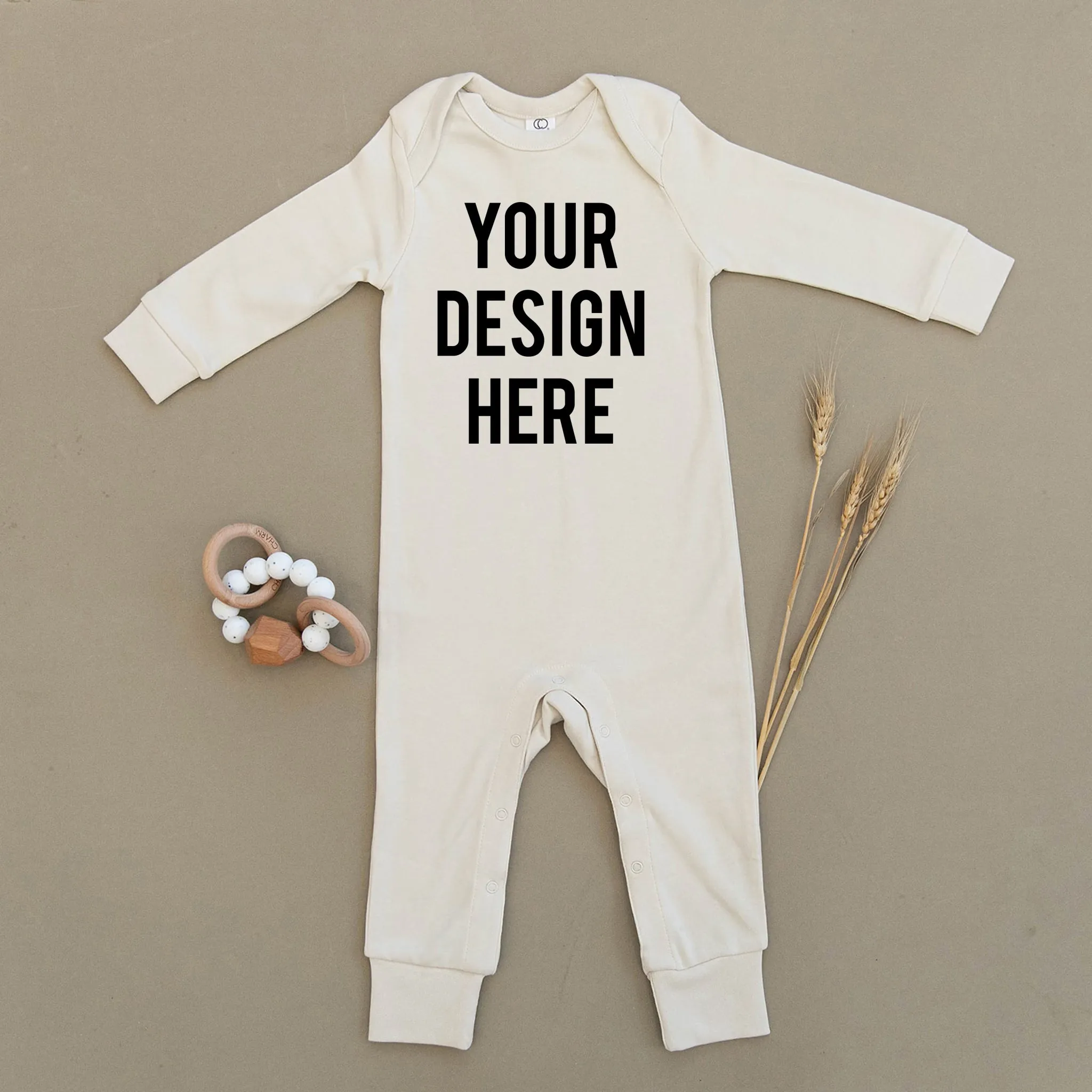 Custom Design Organic Baby Playsuit