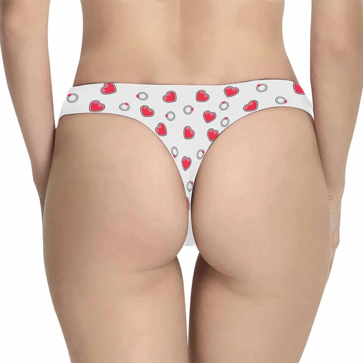 Custom Face Underwear for Her Personalized Heart Multicolor Thongs Panty Women's Lingerie Gifts for Girlfriend & Wife
