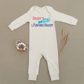 Daddy's Little Fishing Buddy Organic Baby Playsuit