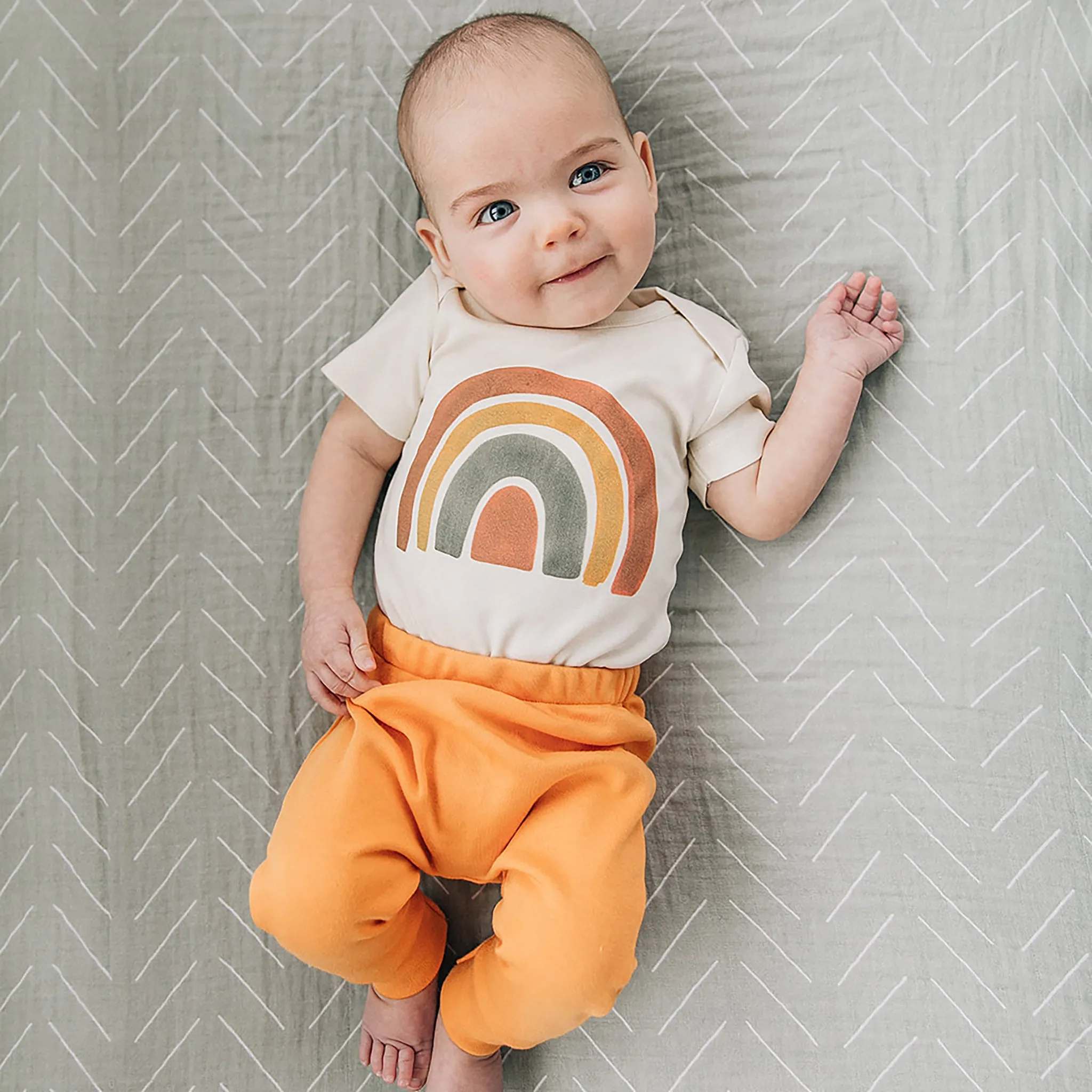 Dark Rainbow Organic Baby Onesie®