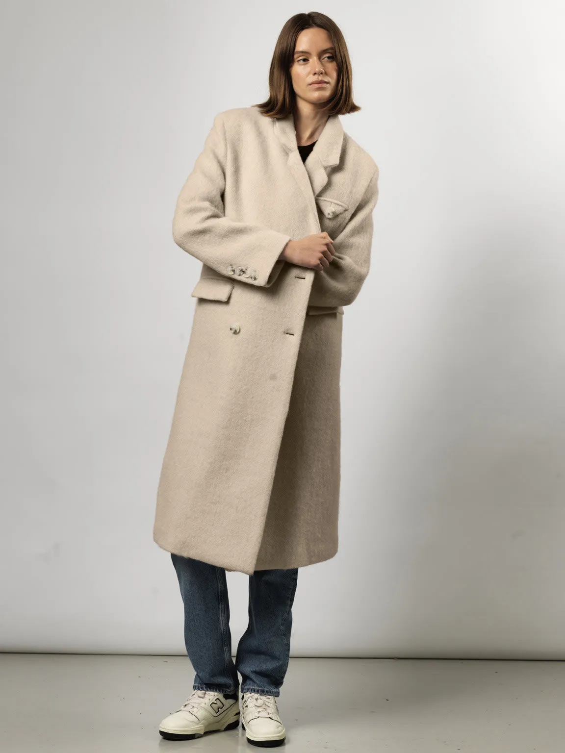 DENVER MOHAIR COAT - BEIGE