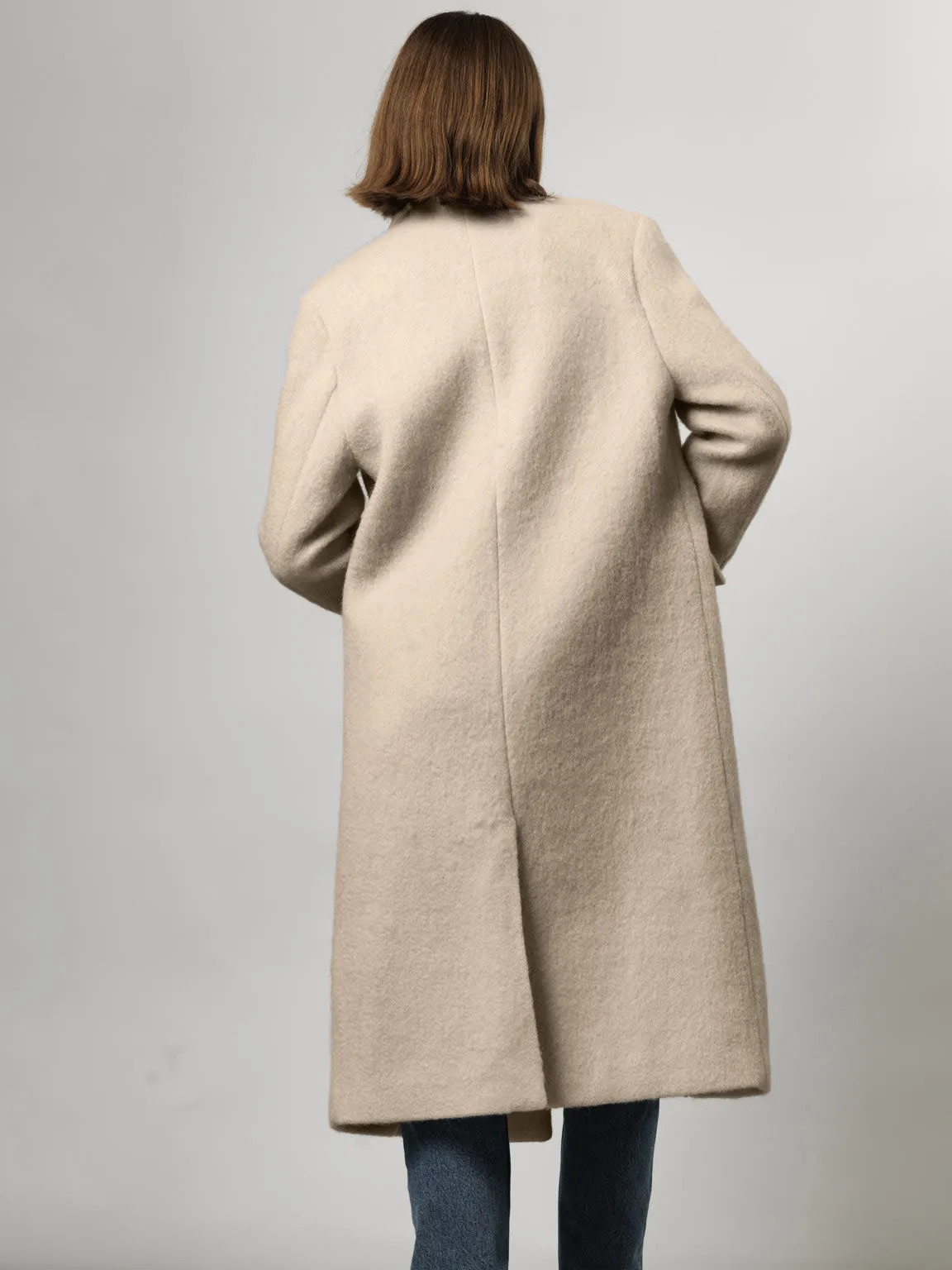 DENVER MOHAIR COAT - BEIGE