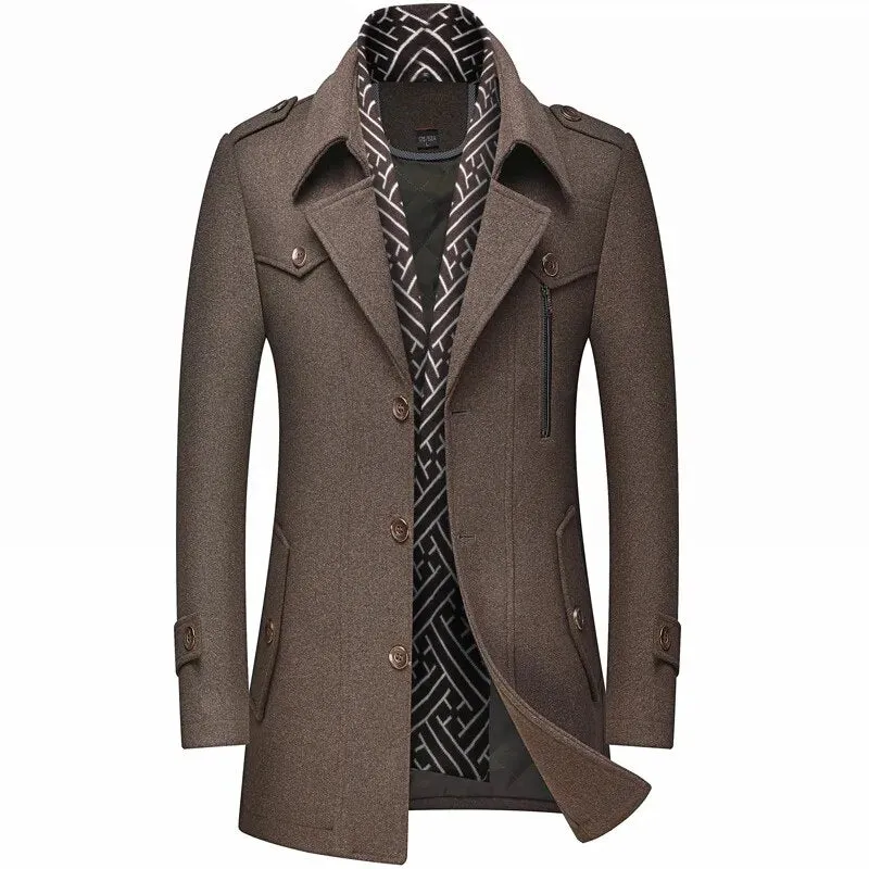 Designer Men's Wool Coat