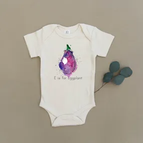 E is for Eggplant Organic Baby Onesie®