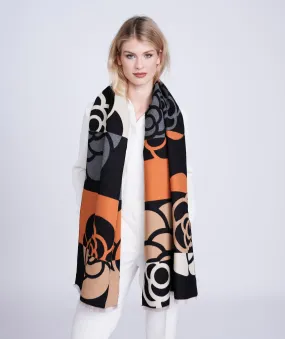 Eden Scarf - Black/Orange