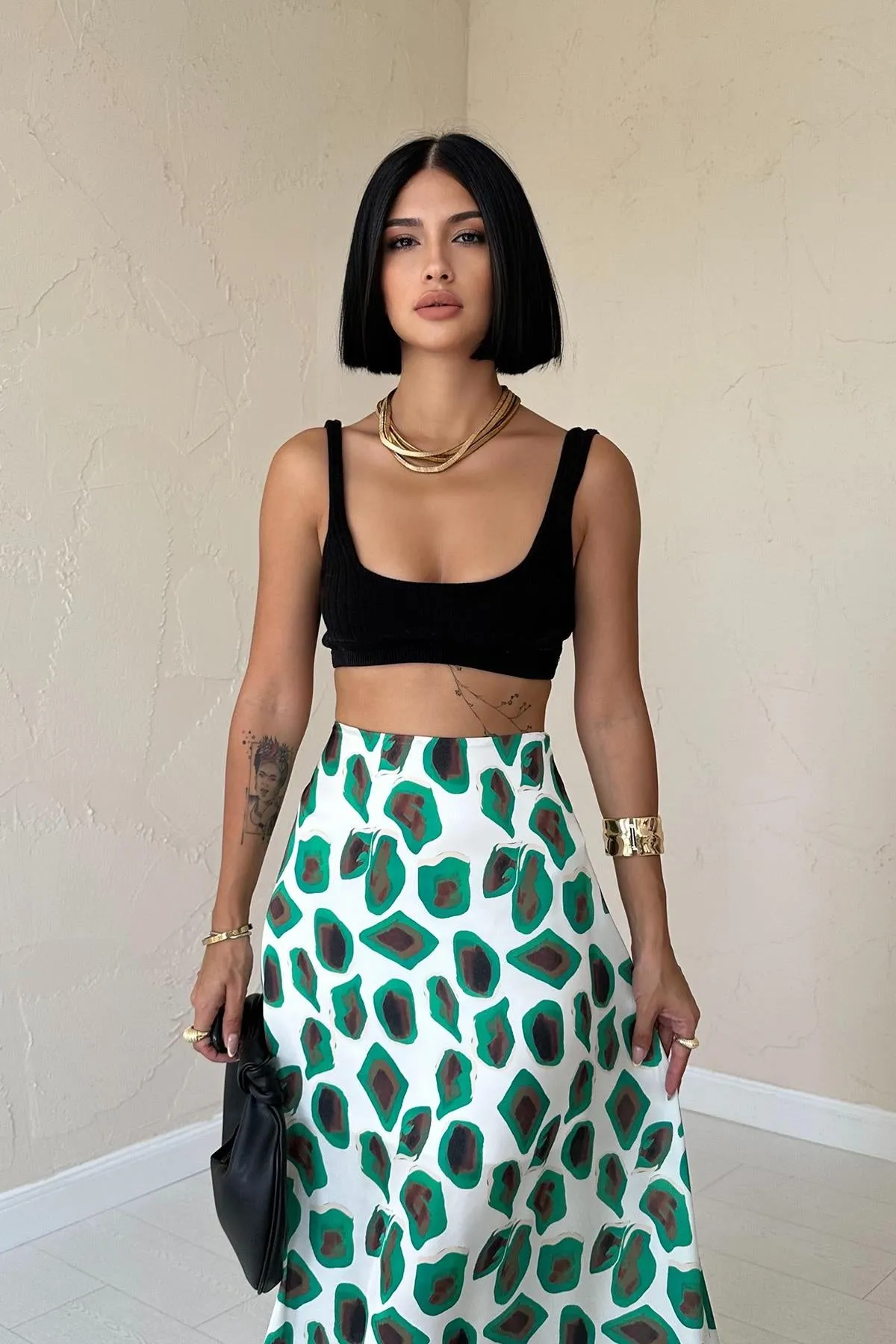 ELS Patterned Skirt - Green - Lawton