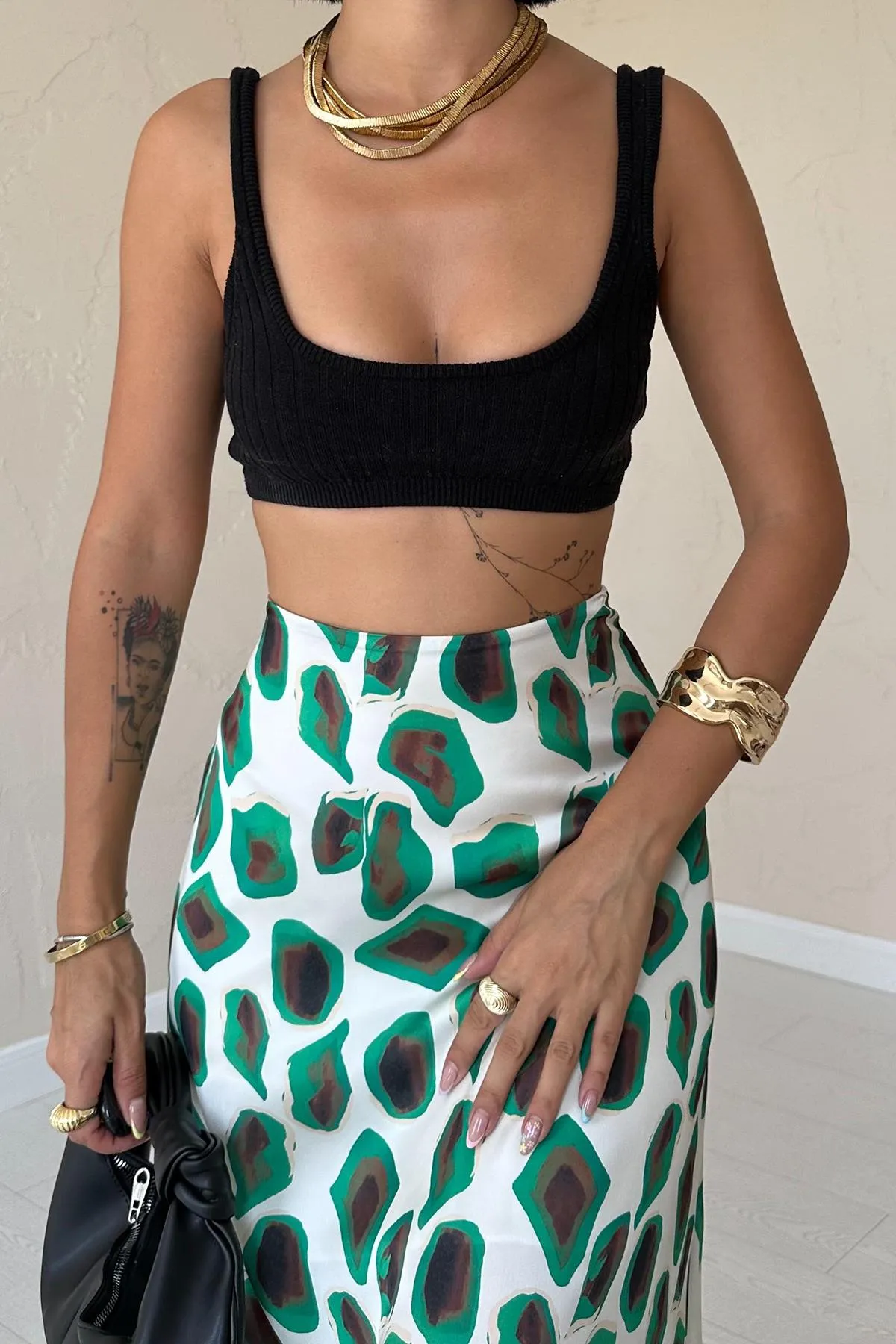 ELS Patterned Skirt - Green - Lawton
