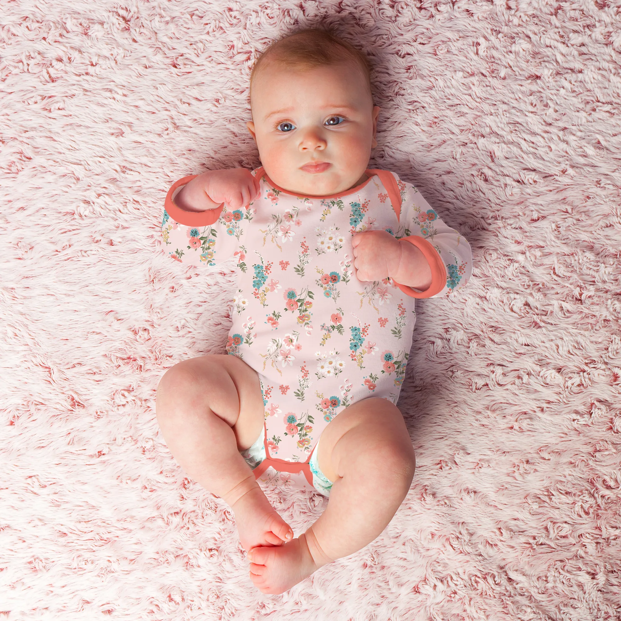Endanzoo Home Coming Newborn Girl Organic Gift Set - Pink Blossom