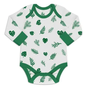 Endanzoo Organic Long Sleeve Bodysuit - Tropical Leaves