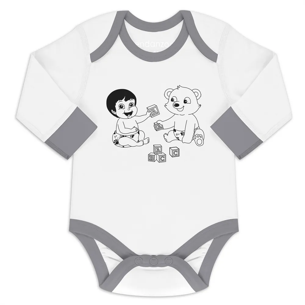 Endanzoo Organic Long Sleeve Onesie - Jen and Polar Bear