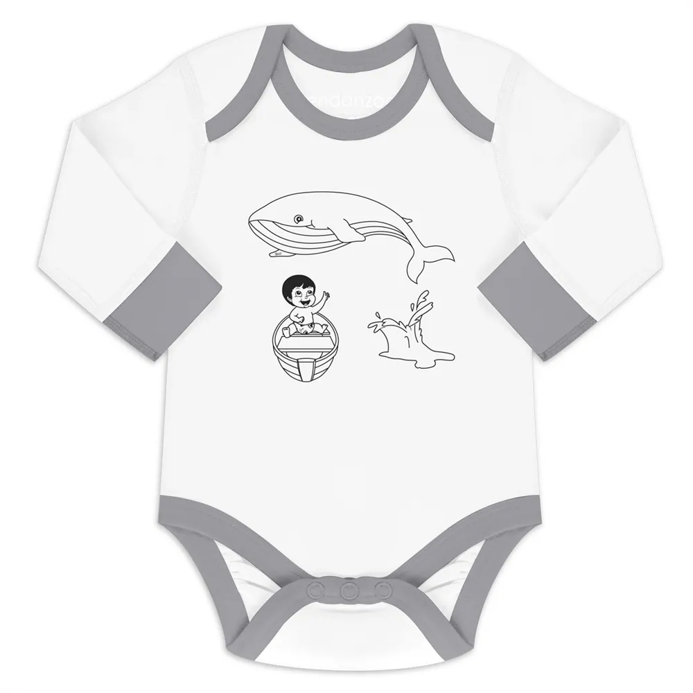Endanzoo Organic Long Sleeve Onesie - Jen and Whale