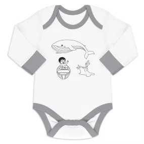 Endanzoo Organic Long Sleeve Onesie - Jen and Whale
