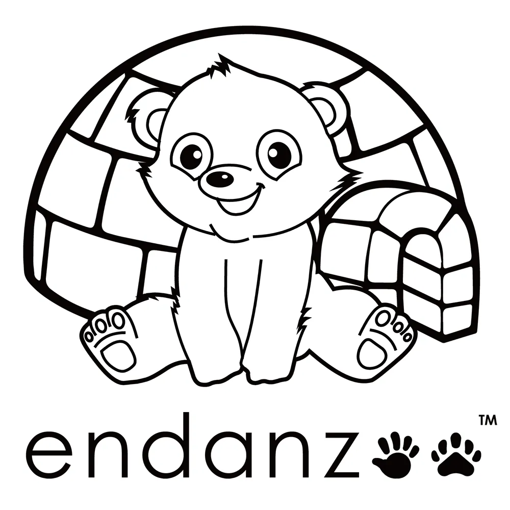 Endanzoo Organic Short Sleeve Bodysuit - Polar Bear & Igloo
