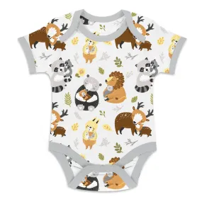 Endanzoo Organic Short Sleeve Bodysuit - Safari Hugs