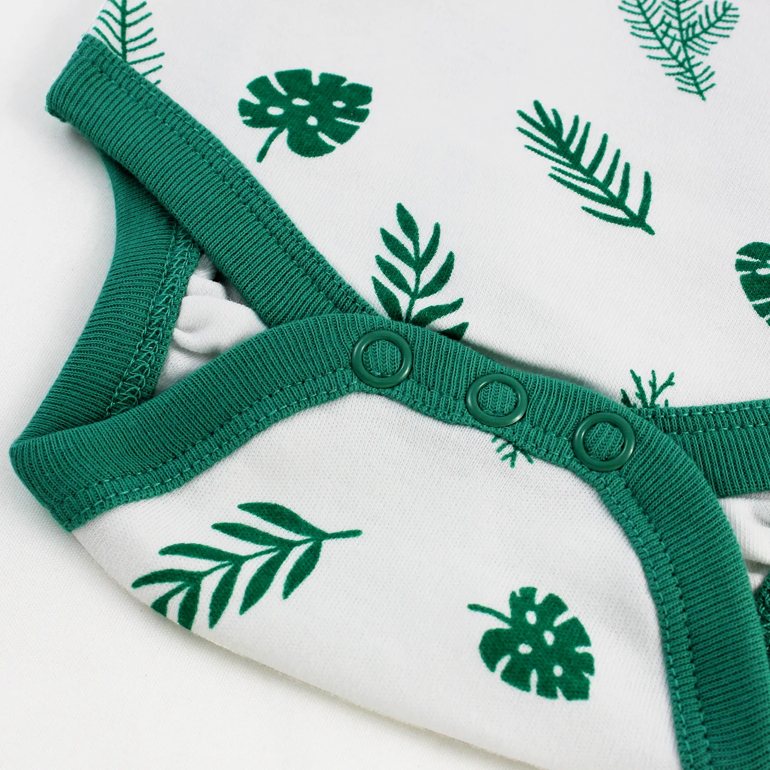 Endanzoo Organic Short Sleeve Bodysuit - Tropical Leaves