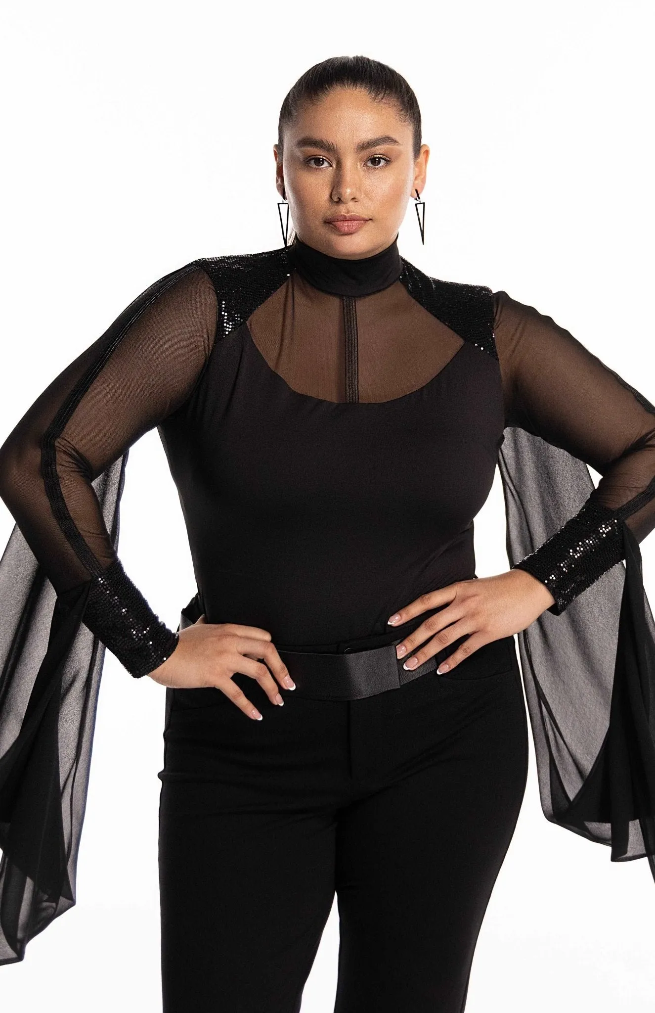 Eretria | Sublime Fluidity: Draped Curve Bodysuit