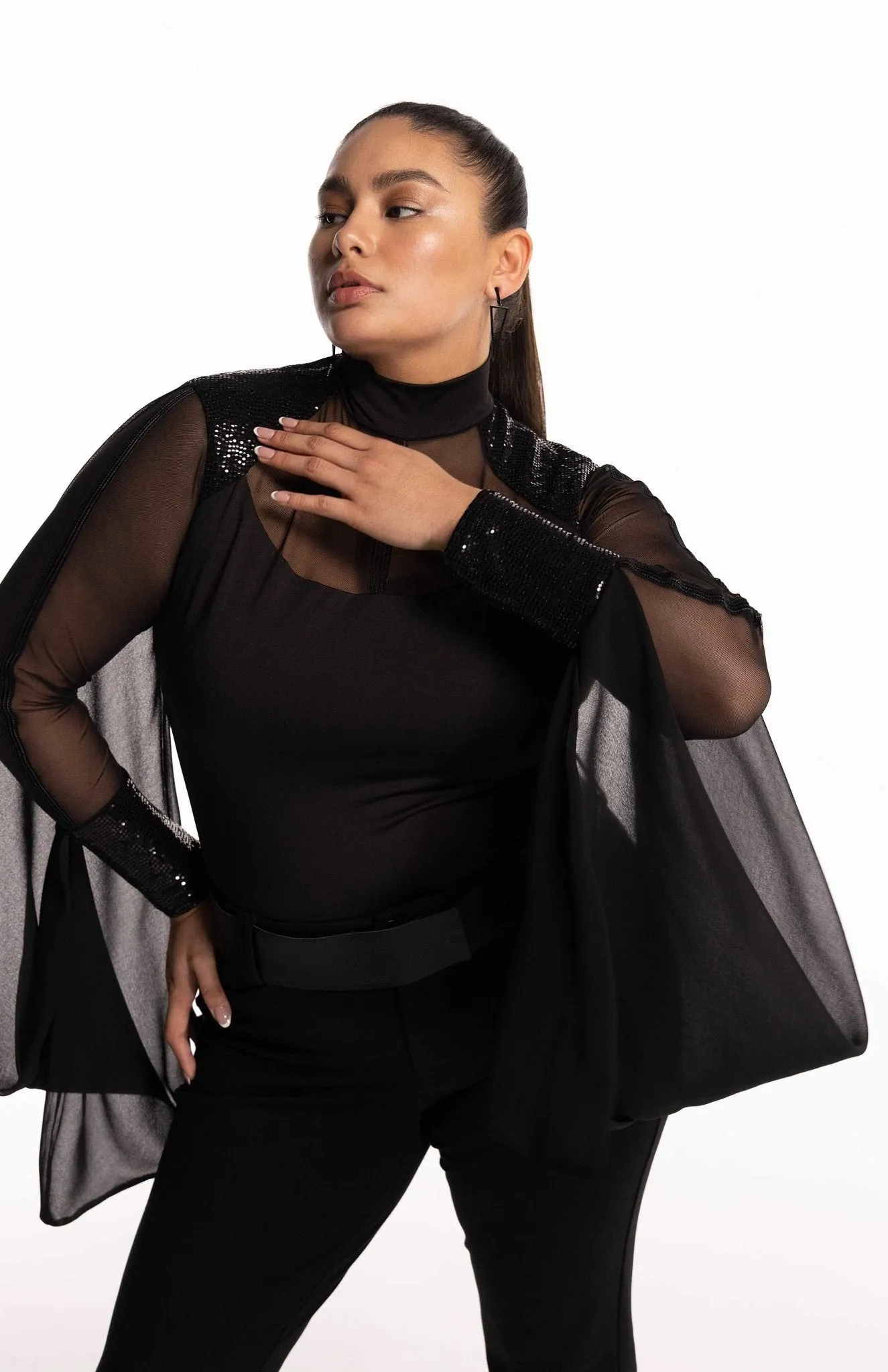 Eretria | Sublime Fluidity: Draped Curve Bodysuit