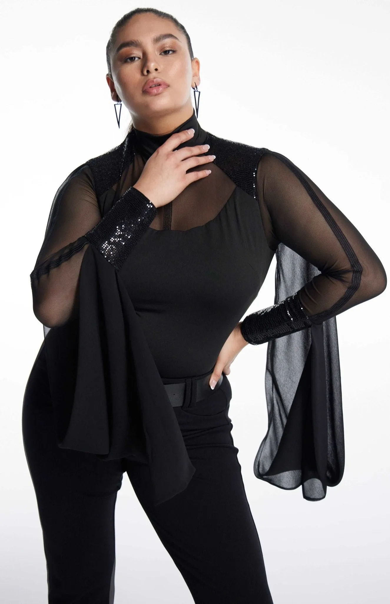 Eretria | Sublime Fluidity: Draped Curve Bodysuit