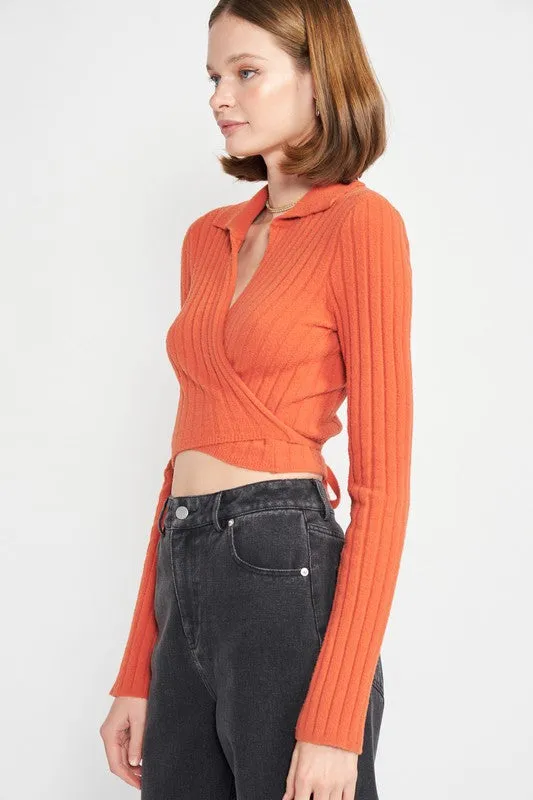 Eye Candy Wrap Sweater