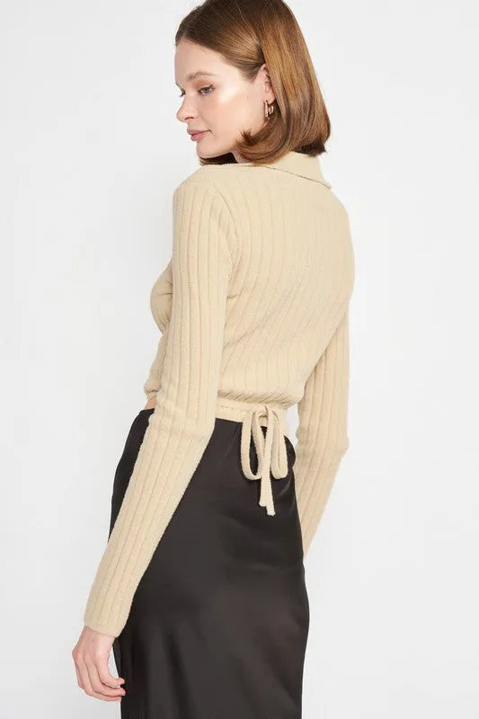 Eye Candy Wrap Sweater