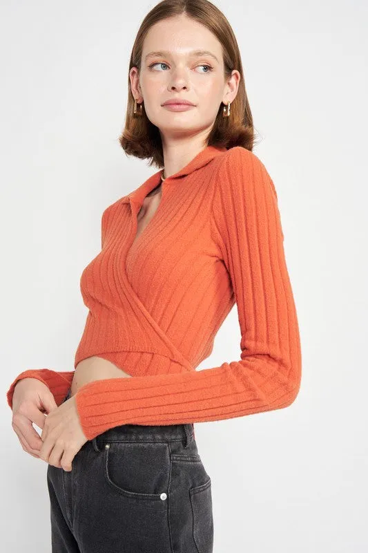 Eye Candy Wrap Sweater