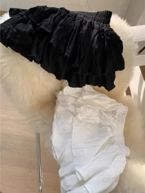Fashion Simple Skirts Women Elastic Waist A-line Sweet Jupe 2024 Faldas Mujer De Moda Cute Saia Casual Summer Folds Mini Skirt