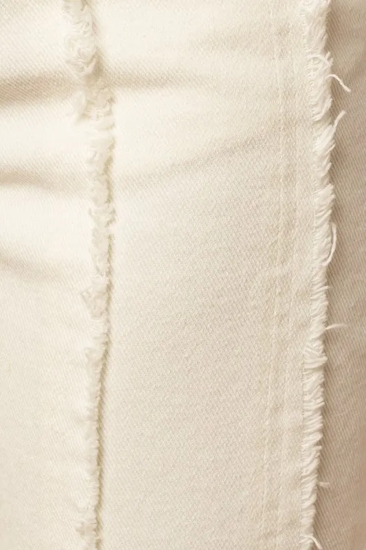 Flared Pants w/Frayed Hem Detail