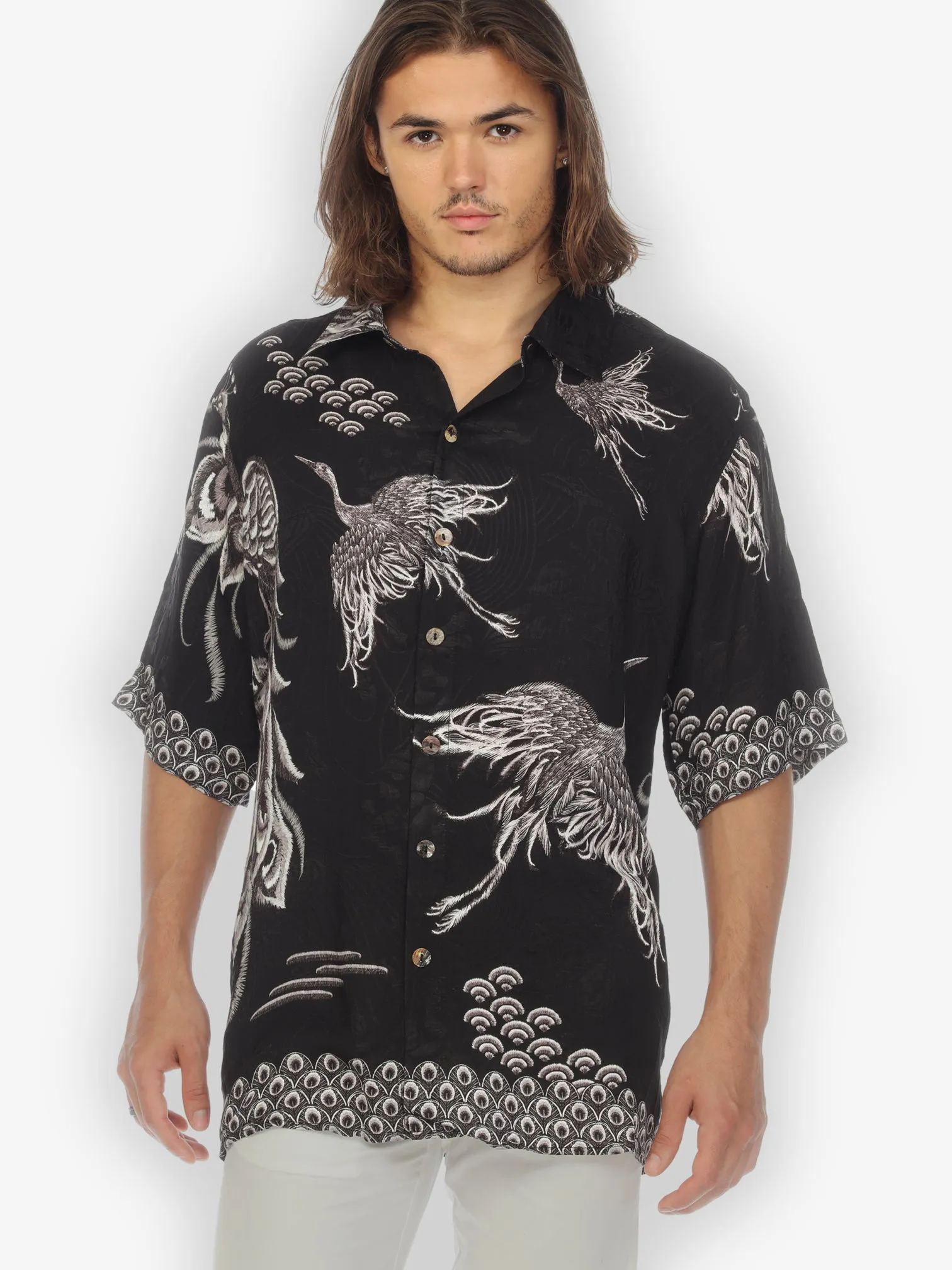 Flow Crane Men’s Silk Blend Shirt