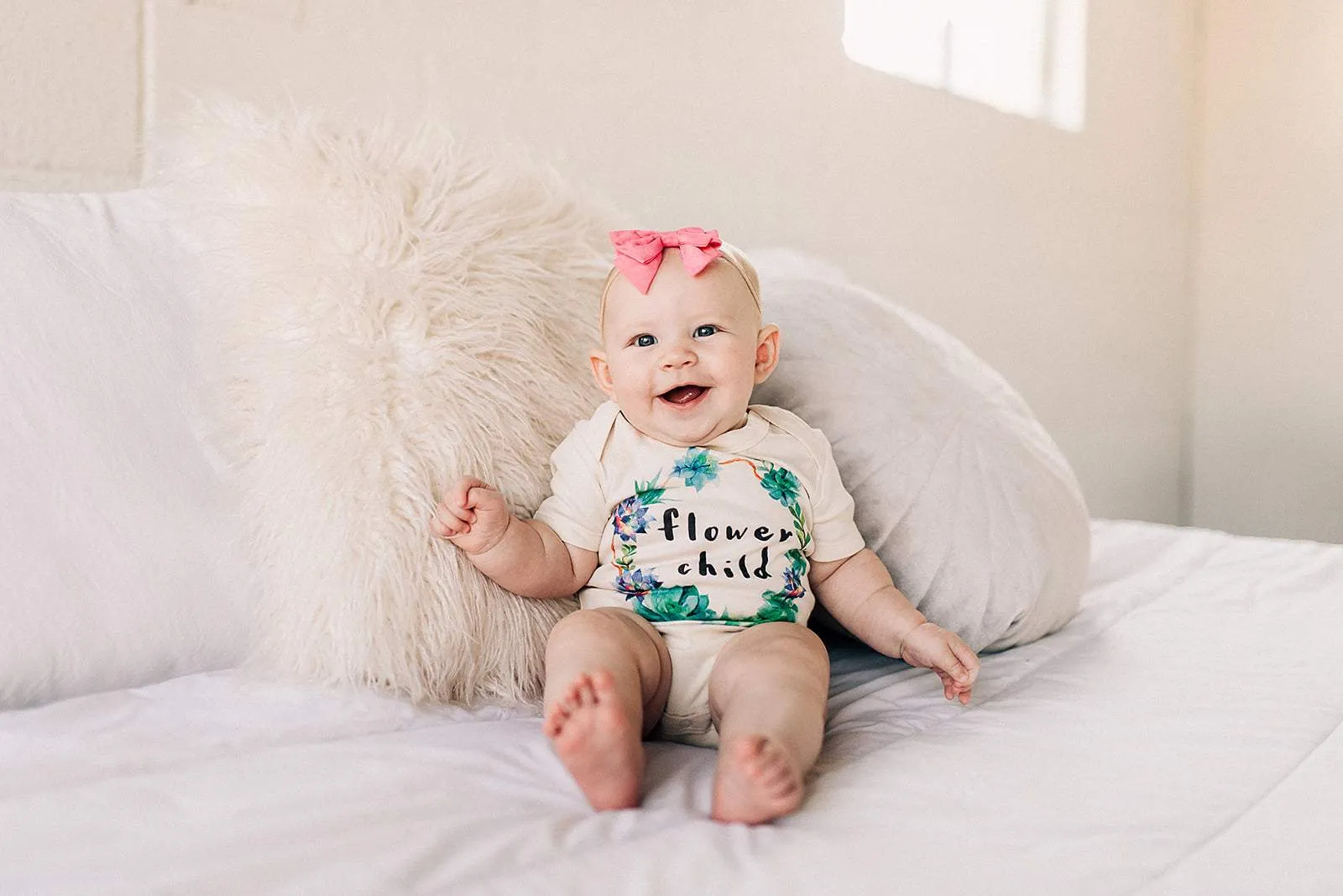 Flower Child Succulent Wreath Organic Baby Onesie®