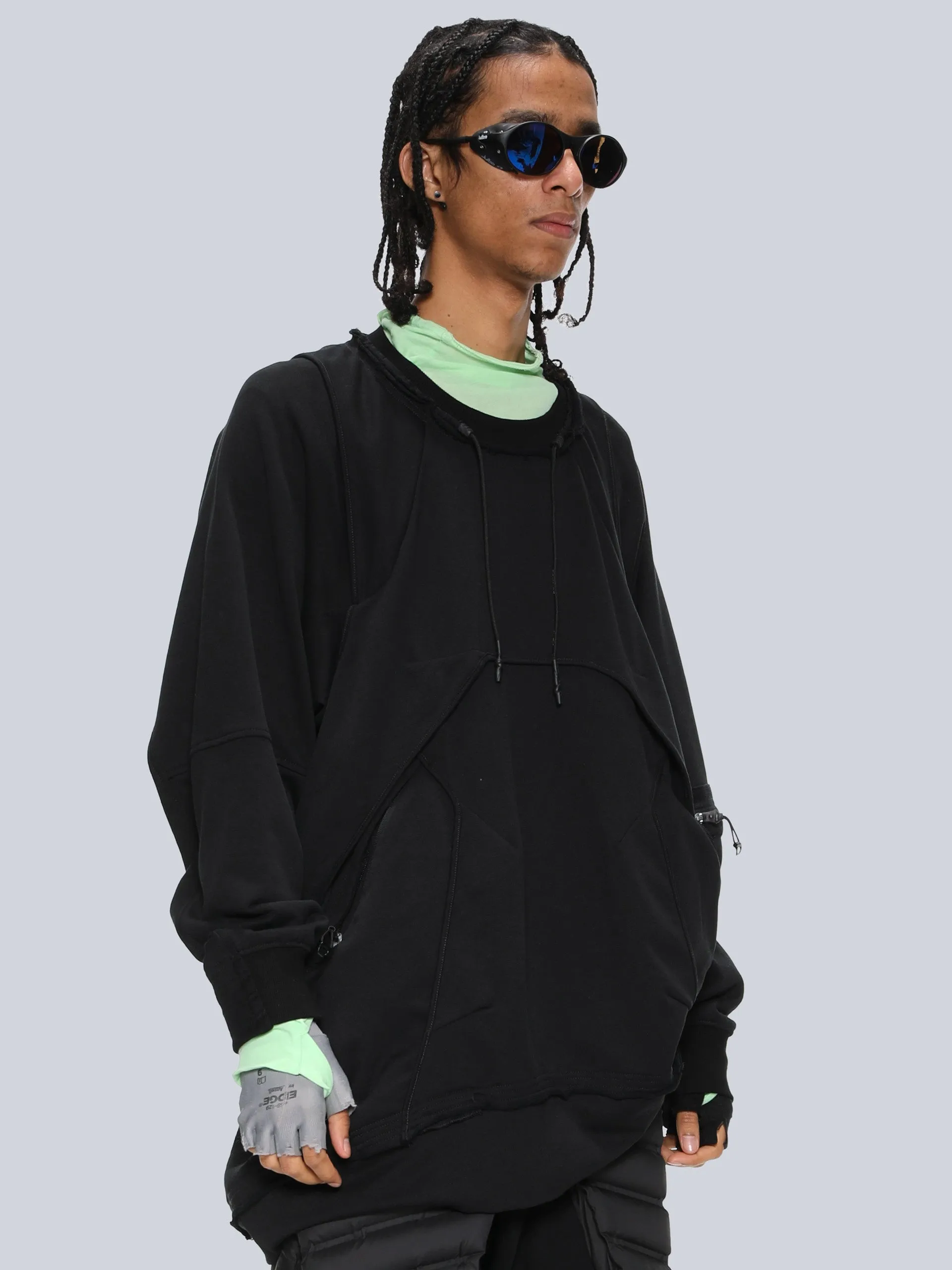 Geo Vent-Panel Layer Pullover