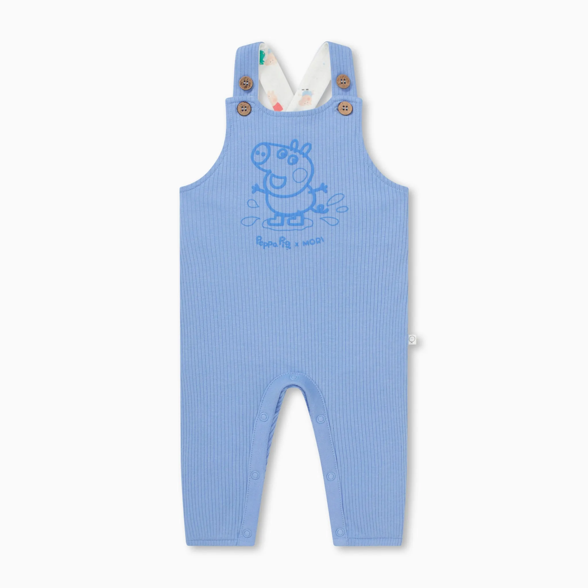 George Pig Ribbed Dungarees & bodysuit Outfit