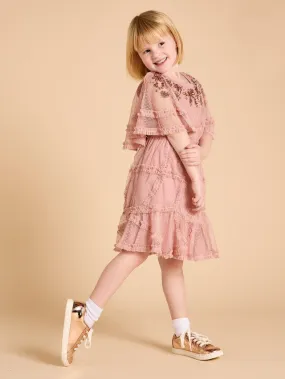 GWD Lucie Embellished Cape Sleeve Dress