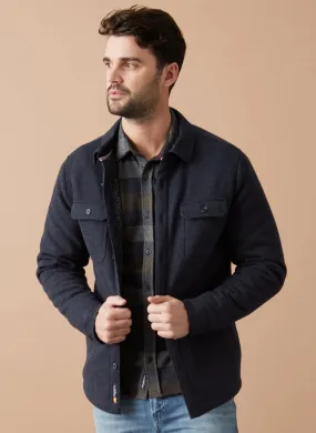 Hadley Sherpa Lined Shirt Jacket - Navy