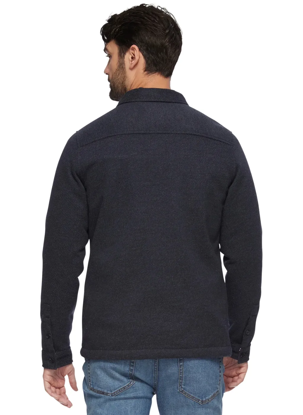 Hadley Sherpa Lined Shirt Jacket - Navy