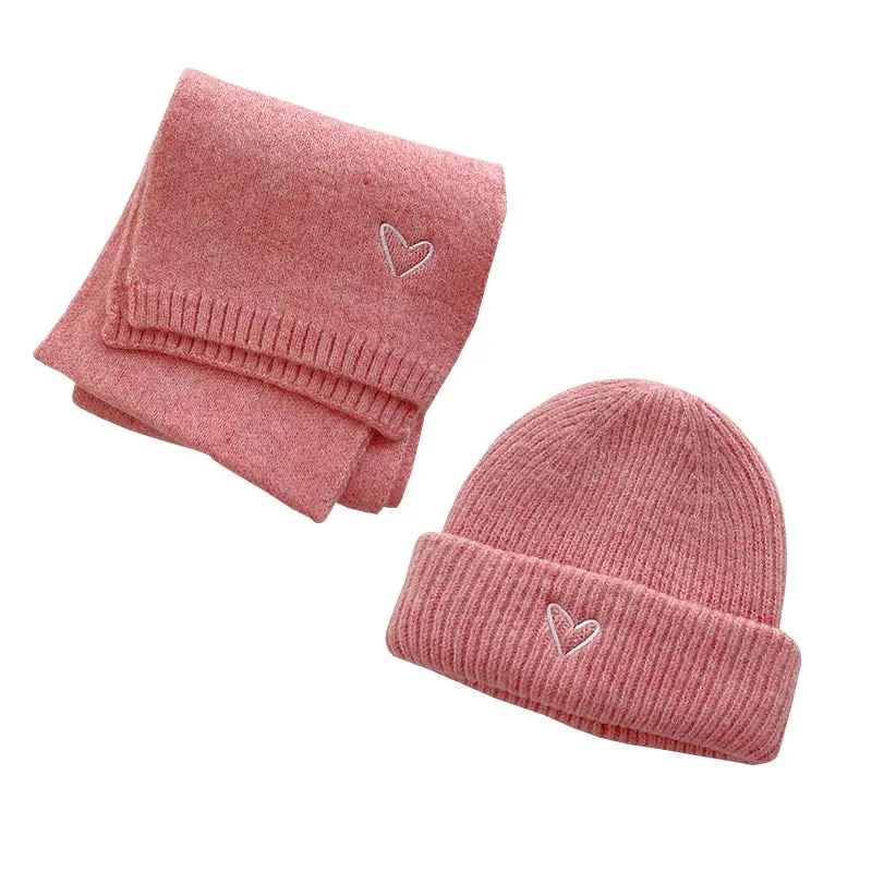 Heart Beanie & Scarf