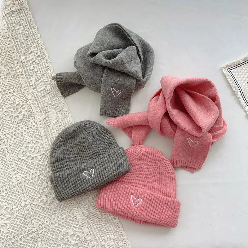 Heart Beanie & Scarf
